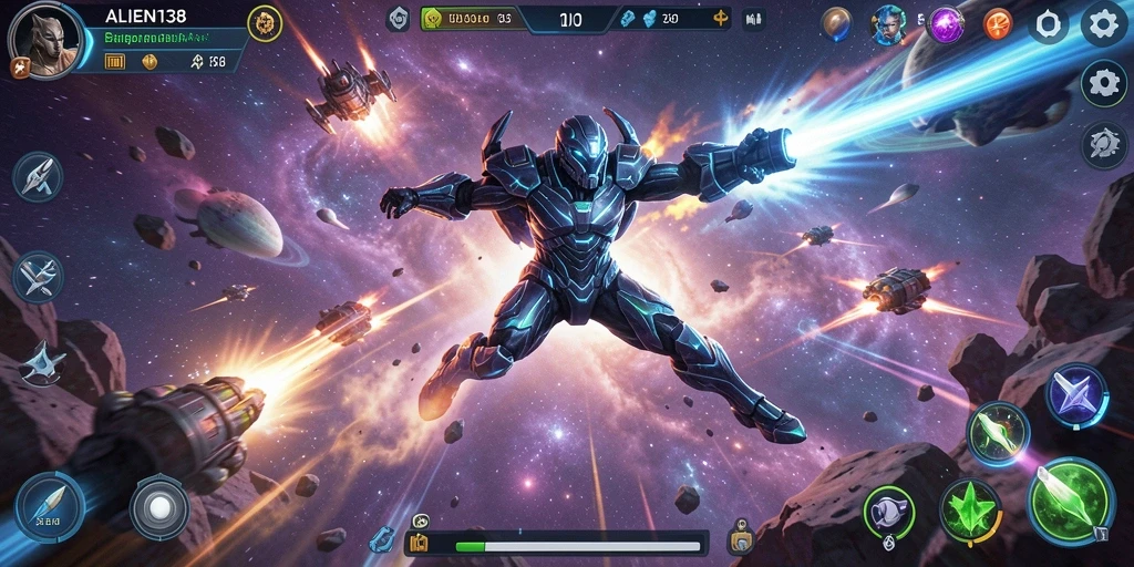 Gameplay seru dan menegangkan dari ALIEN138 di luar angkasa.