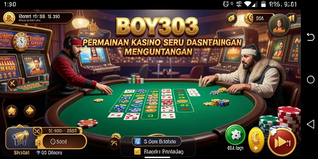 Tampilan gameplay Kasino yang menarik dan penuh warna di BOY303.