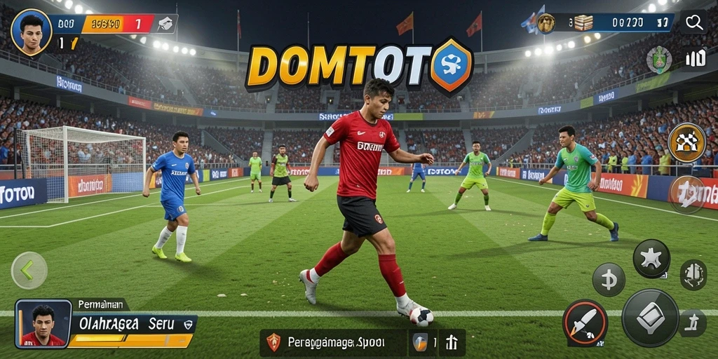 Tampilan gameplay seru dan kompetitif dalam DOMTOTO.