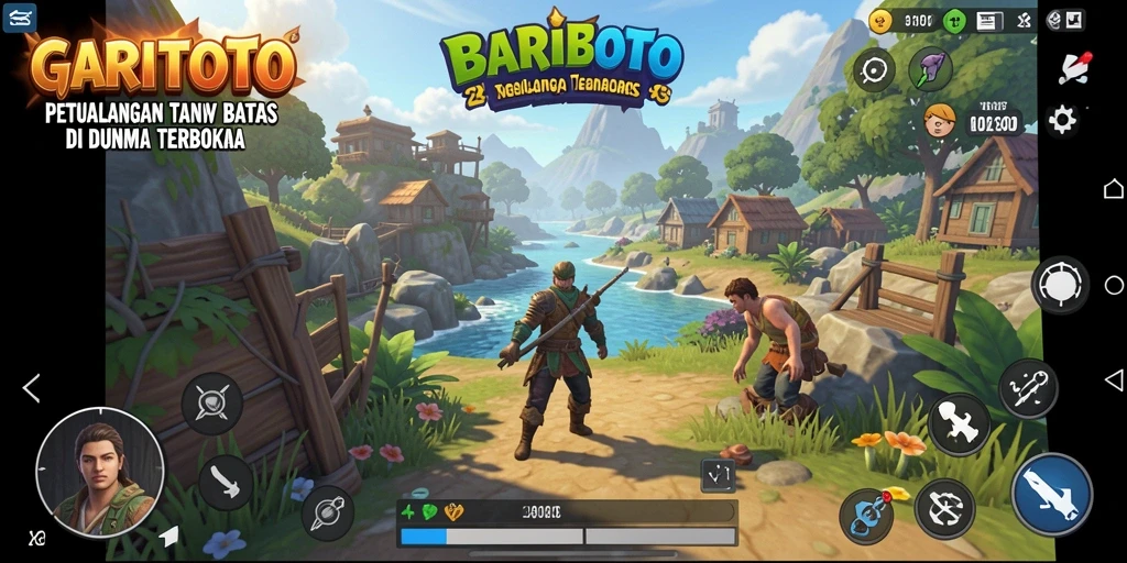 Screenshot GARITOTO menampilkan gameplay petualangan yang seru di dunia terbuka.