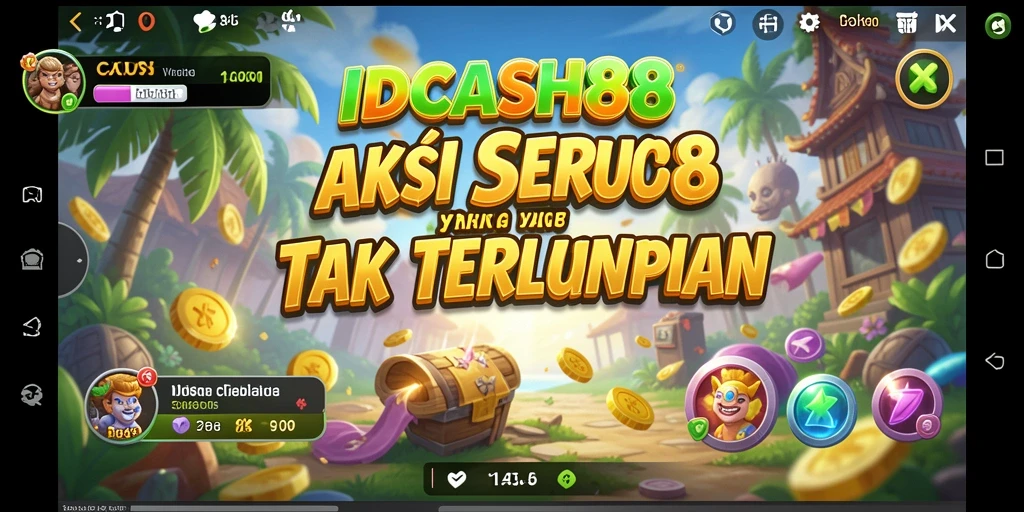 Tangkapan layar menampilkan aksi mendebarkan dalam IDCASH88.
