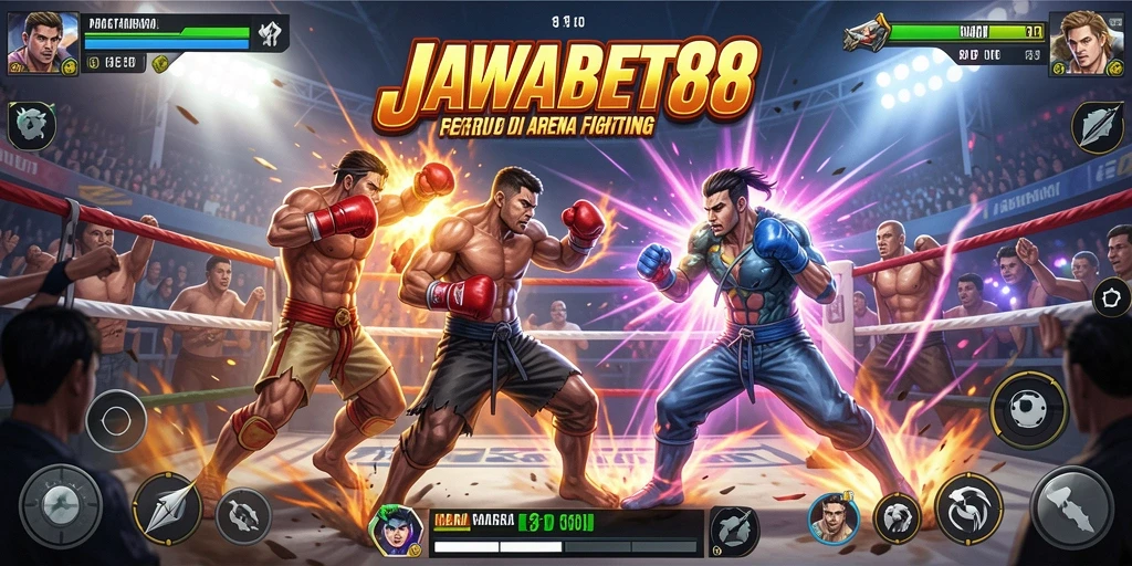 Screenshot gameplay yang menampilkan aksi pertarungan di JAWABET88.