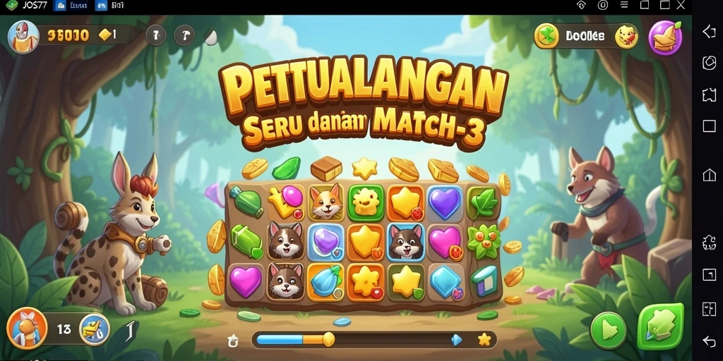 Tampilan gameplay JOS77 yang menarik dalam momen mencocokkan permata.