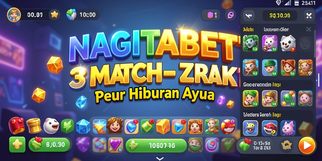 Tampilan gameplay NAGITABET yang penuh warna dan menantang.