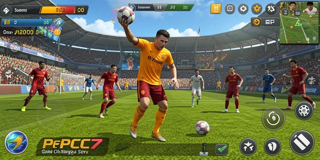 Gameplay seru di PCPC7 dengan pertandingan olahraga yang mendebarkan.