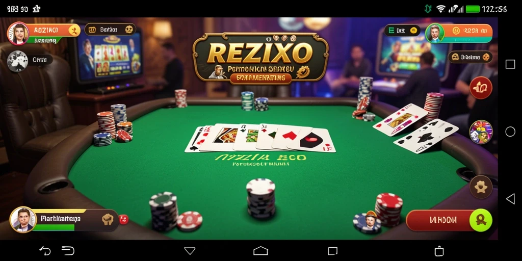 Tampilan gameplay Poker yang seru dan mendebarkan di REZIXO.