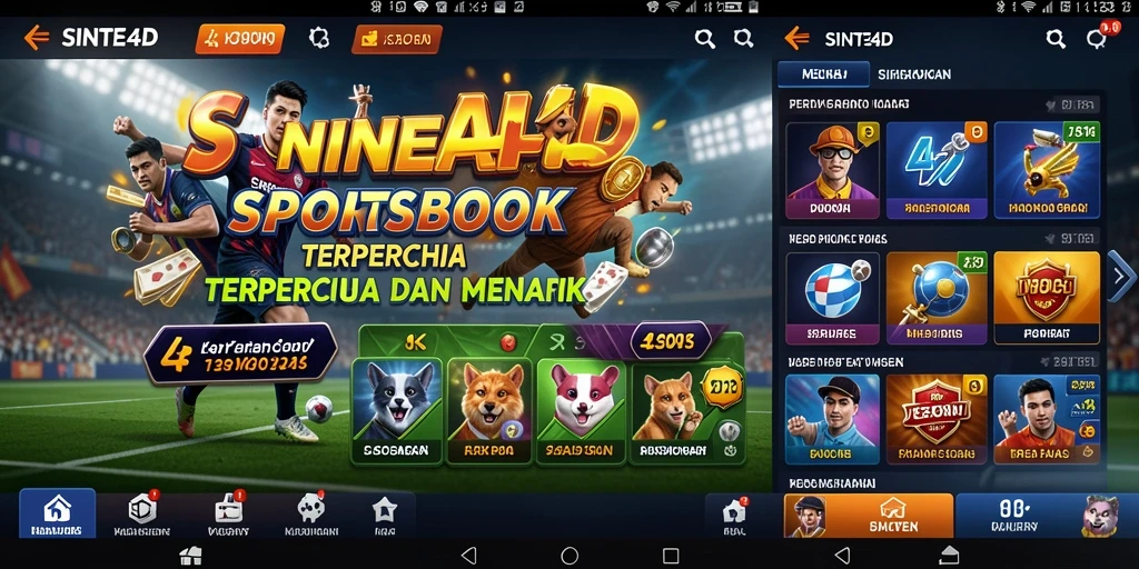 Tampilan gameplay menarik dari aplikasi Sportsbook SINTE4D.