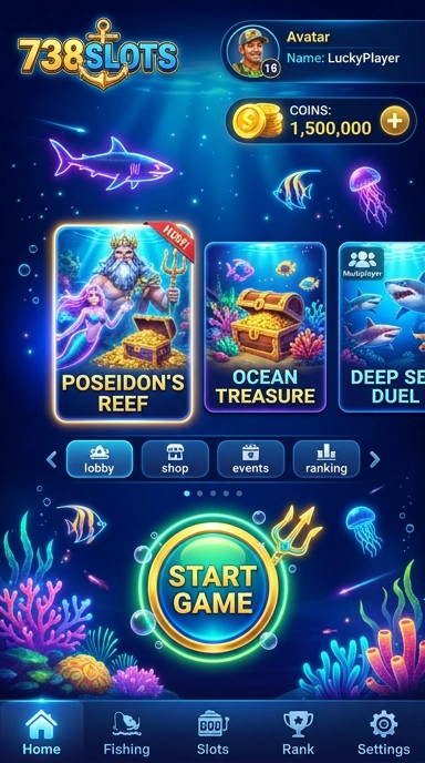 Tampilan antarmuka pengguna 738slots yang intuitif.