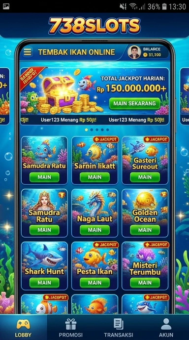Daftar aplikasi slot terbaru di 738slots.